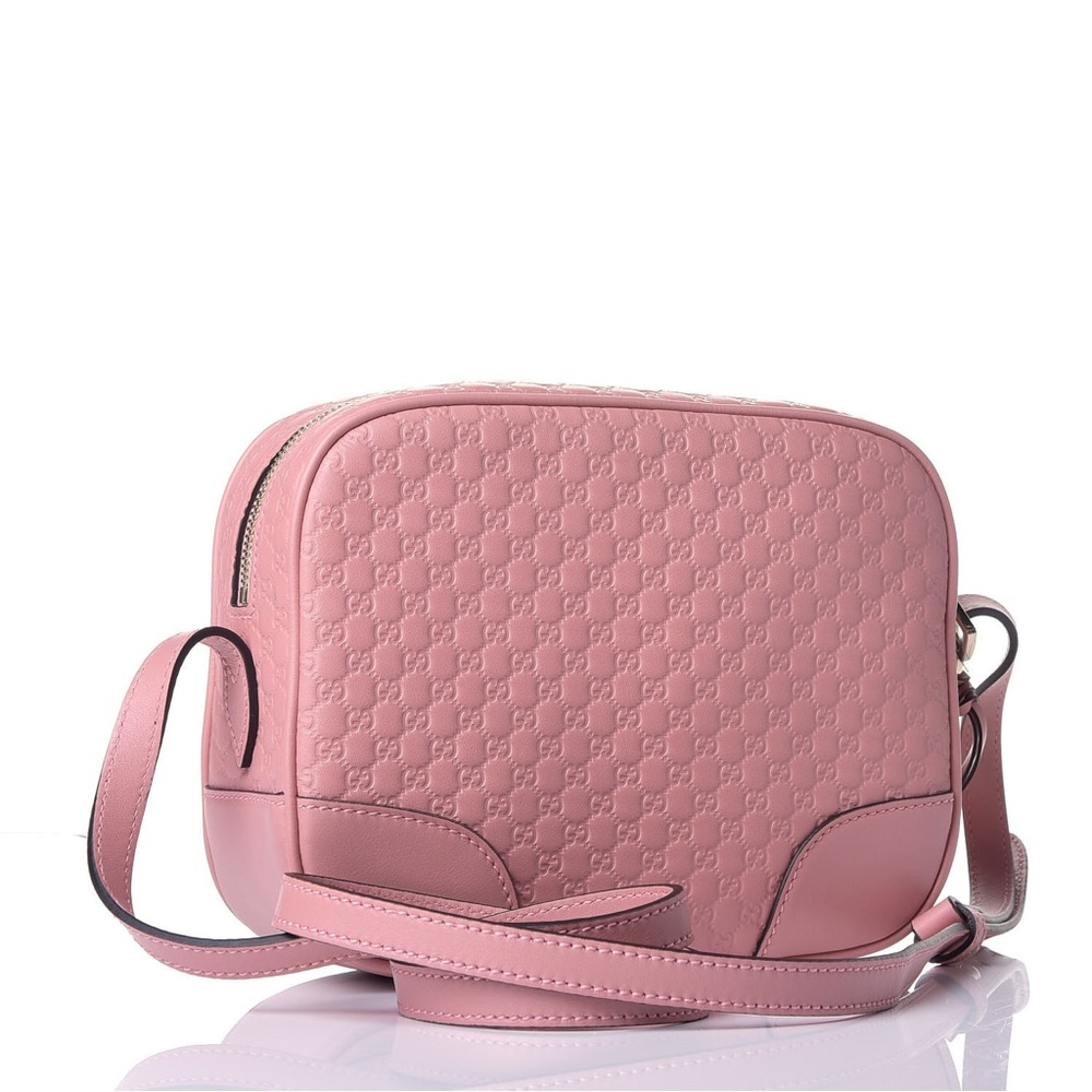 GUCCI Guccissima Bree Pink Camera Bag